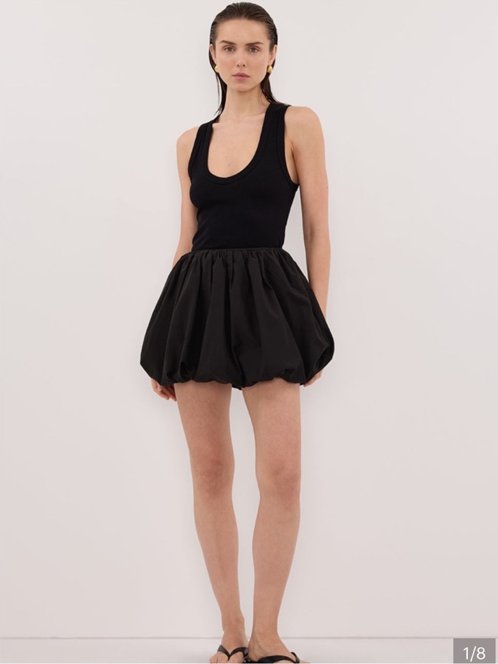 DISSH Black Bubble Mini Skirt